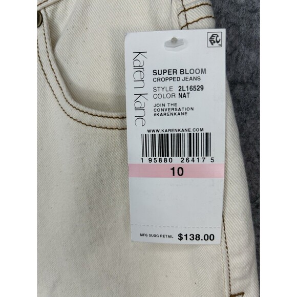 Karen Kane Super Bloom Cropped Women's Jeans Natural Almond Size 10 - Picture 10 of 10
